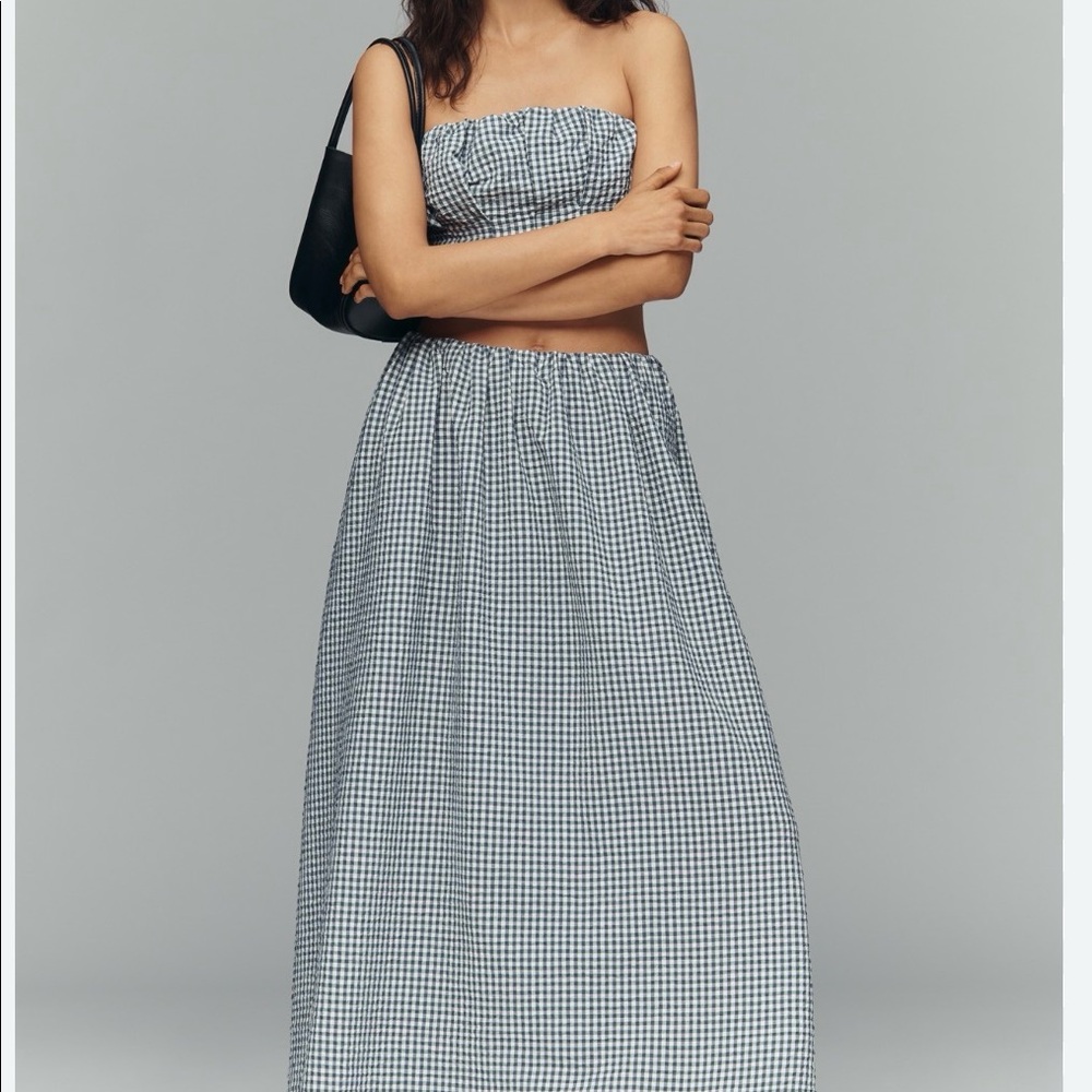 Maeve for Anthropologie Gingham Maxi Skirt - size medium - NWT!